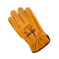 Gants de soudage en cuir de vachette de qualité supérieure GSFixtop, 12 pouces (300 mm), 173 g, résistants à la chaleur, avec manchette élastique, pour soudage TIG MIG