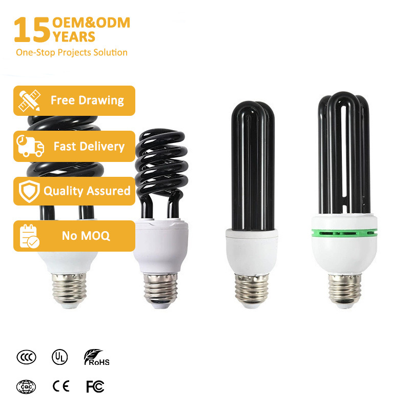 2U 15W 20W 30W 40W E27 220V 365Nm Black Led UV Bulb Warehouse Use 2-Year Warranty