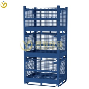 Yilian-HEAVY DUTY kim loại Pallet lồng kích thước lớn di chuyển xe nâng <span class=keywords><strong>Stackable</strong></span> lưu trữ bán nóng cho ngành công nghiệp kho - Product Image 2