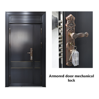 Porte de Sécurité en Alliage de Zinc pour Villa de Luxe, Conception Personnalisée, Résistante aux Pulvérisations Salines, Style Européen, Arquée, Anti-Effraction, Utilisation Extérieure pour Chambre