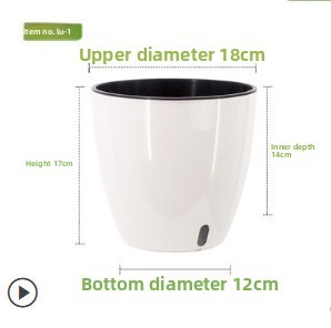Maceta Blanca con Autorriego para Plantas Verdes y Ornamentales, Diseño Minimalista Creativo, Suministro Directo <span class=keywords><strong>de</strong></span> Fábrica para Personas con Poco Tiempo - Product Image 6