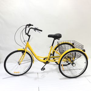 Triciclo per Adulti e Anziani <span class=keywords><strong>con</strong></span> <span class=keywords><strong>Ruote</strong></span> Grandi/Pneumatici Fat da 24 Pollici, 7 Velocità, Capacità di Carico 160 kg, Pedicab a <span class=keywords><strong>Tre</strong></span> <span class=keywords><strong>Ruote</strong></span> - Product Image 1