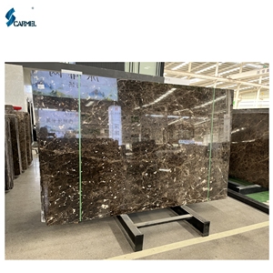 Azulejo de suelo con aspecto de mármol Emperador, azulejo de suelo con patrón de mármol de Color oscuro, Porcelanato para Hotel House Villa - Product Image 4