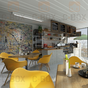 Prefabricated home shipping container coffee tent beach house Fashion Home shipping container - Product Image 4