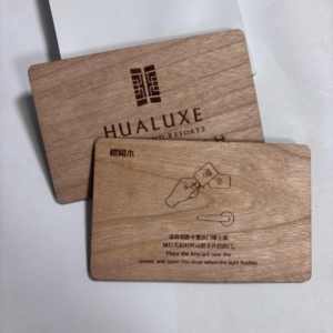 Carte de contrôle d'accès NFC RFID en bois, mini-étiquette 13,56 MHz, carte de visite intelligente - Product Image 3