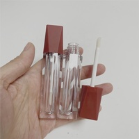 Tubes de brillant à lèvres vides en matière plastique mate emballage cosmétique avec propre logo