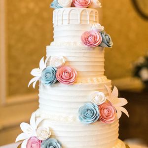 LO-786 <span class=keywords><strong>Flores</strong></span> de Papel Hechas a Mano al por Mayor OEM/ODM, Multi-Estilo, para Decoración de Pasteles de Boda - Product Image 1