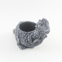 Vente en gros Porte dinosaure en ciment Décoration de bureau Statue fossile cassée Pot de fleur Dragon Bébé Décoration de jardin