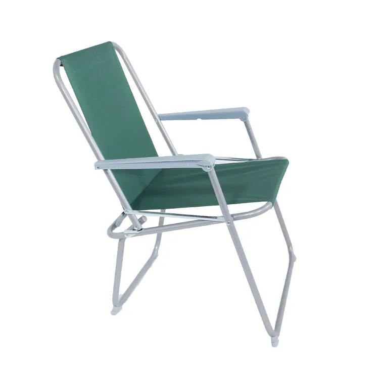 Cadeira dobrável de metal para praia, cadeira dobrável de madeira para relaxar na praia