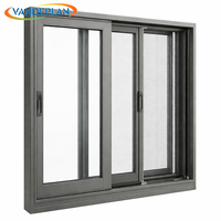 Ventana Corredera de Aluminio con Certificación CE Directo de Fábrica, Marco Estrecho, Doble Vidrio Templado, Impermeable, Ventana Residencial