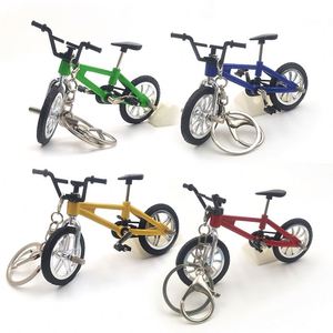 Wholesale <b>Cheap</b> Alloy Bicycle Keychain Cartoon Mini Model Finger Bike <b>Backpack</b> Pendant Souvenir Gift - Product Image 1