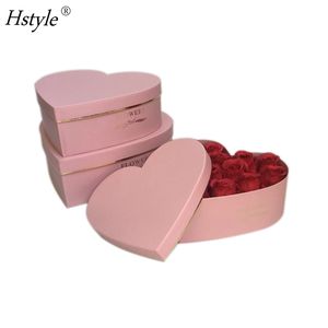 طقم من 3 علب زهور/هدايا ورقية على شكل قلب (S/<span class=keywords><strong>M</strong></span>/L) للترتيبات مع أغطية تغليف هدايا فاخرة لعيد الميلاد HS1381 - Product Image 6