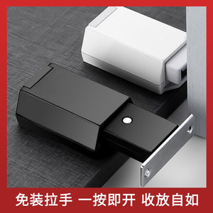 Furniture <b>Handle</b> Zinc Alloy Rectangle Drawer <b>Pull</b> Black 69mm Length Durable Minimalist Design - Product Image 4