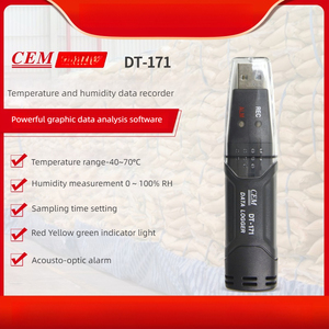 เครื่องตัดไม้อุณหภูมิและความชื้นใน <span class=keywords><strong>DT</strong></span>-<span class=keywords><strong>171</strong></span>เครื่องบันทึกอุณหภูมิอัจฉริยะด้วยอินเตอร์เฟซ USB - Product Image 2