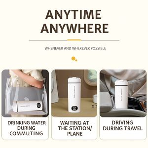 Tasse chauffante électrique sans fil, <span class=keywords><strong>chauffe</strong></span>-bouteille de voyage, <span class=keywords><strong>chauffe</strong></span>-espresso portable USB pour l'extérieur - Product Image 3