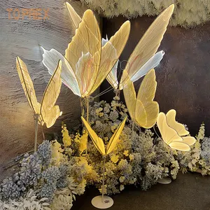 TOPREX personalizzabile romantico grande puntelli di nozze strada piombo matrimonio centrotavola decorazione luci a farfalla