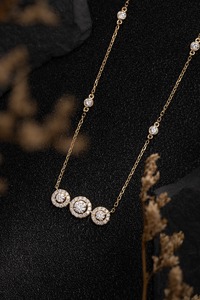 Custom 14K <b>Solid</b> White <b>Gold</b> 0.64ct Round Brilliant Moissanite <b>Pendant</b> Necklace | Round Brilliant Cut Moissanite <b>Pendant</b> - Product Image 2