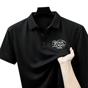 Men's Black for Shirt Short Sleeve Digital Printed Logo Casual Jersey Knitted Polyester/Cotton Breathable Front Design Regular - Product Image 1