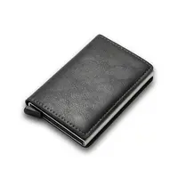 Card Blocr Slim RFID Blocking Credit Card Wallet Black PU Carbon, Black/Black