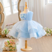 Vêtements pour enfants en paillettes moelleuses pour filles, robes mignonnes à fleurs pour filles, vêtements pour enfants, robe de princesse pour anniversaire