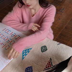 Suéter de Lana y Cachemira Australiana Tasmaniana para <span class=keywords><strong>Mujer</strong></span> DONYI, Acabado Cepillado, Invierno, Casual, Antiarrugas, Manga Larga, Cuello Redondo - Product Image 4