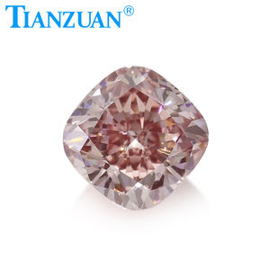 Lab Grown Diamond CVD Cojín Forma Fancy Color Rosa marrón VVS1/VS1 2EX Cuenta de piedras preciosas sueltas con certificado <span class=keywords><strong>GEMID</strong></span> - Product Image 2