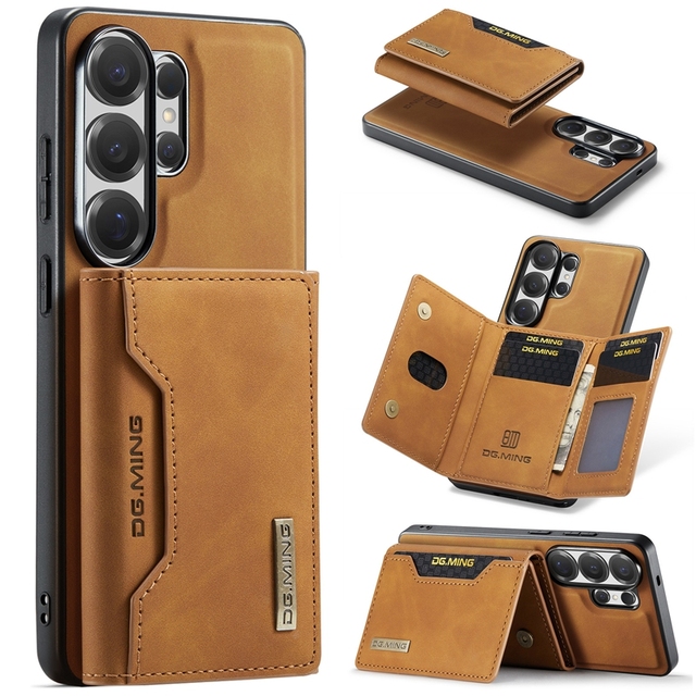 DG.MING with Card Holder Magnetic Wallet PU Leather Mobile Phone Case for Samsung Galaxy S26 Ultra Back Cover Cases
