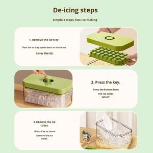 Boîte à glaçons personnalisable en plastique alimentaire, durable, pour la maison, avec couvercle à pression, gadget d'été - Product Image 5