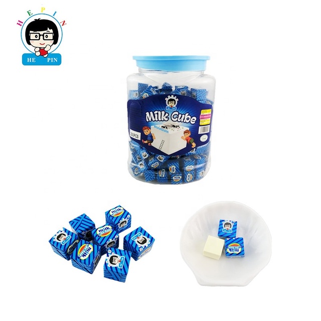 Milk  Cube Candy Milk Flavor Tablet Candy Pressed Sweet Strong Compress Cube Factory Directly Sales