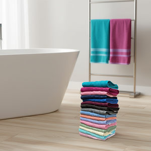 Juego de 8 Toallas de Baño Completas 100% Algodón con Borde - Product Image 2