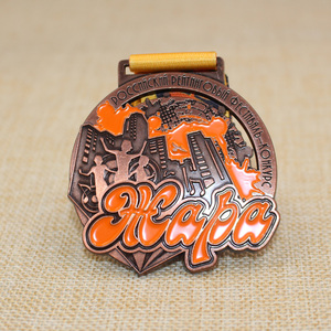 Logo personnalisé Médailles de course sportive Médaillon en cours d'exécution Plaques et trophées d'haltérophilie pour cadeaux de bienvenue - Product Image 6