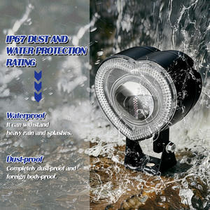 Projecteurs LED en forme de cœur à 5 modes pour moto, feux auxiliaires de conduite RGB, phares antibrouillard étanches IP67 pour voitures et camions - Product Image 5