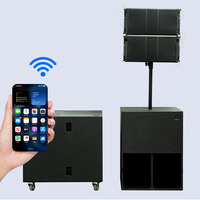 Sistema de Sonido de Altavoces Line Array Activos Profesionales para Escenario Colgante, Conjunto de Audio con Columna de 10 Pulgadas para Exteriores