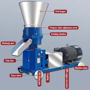 Machine à granulés d'aliments pour animaux à moteur essence 200 kg/h certifiée CE pour usage agricole, garantie d'un an pour les petites exploitations agricoles - Product Image 4