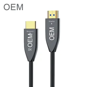 Kabel Serat Optik HDMI 2.1 Kecepatan Tinggi 48Gpbs 8K 4K 50 Kaki Kabel Optik HDMI AOC 100 Kaki Kabel Aktif