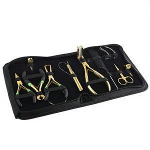 Más vendidos, 10 Uds., Kit de herramientas para extensiones de cabello, juego de alicates para extensiones de cabello con bucle de anillo Micro Nano, peine de tijera de corte y gancho - Product Image 1