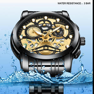 <span class=keywords><strong>Montre</strong></span> pour homme VAVA VOOM <span class=keywords><strong>en</strong></span> <span class=keywords><strong>or</strong></span>, tendance creuse, quartz, acier inoxydable, étanche, lumineuse, montres-bracelets tendance pour homme - Product Image 4