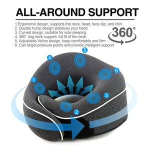 Thiết kế công thái học 3 trong 1 có thể gập lại du lịch cổ gối bộ nhớ bọt làm mát thư giãn linh hoạt du lịch cổ gối với mặt nạ mắt xe - Product Image 3
