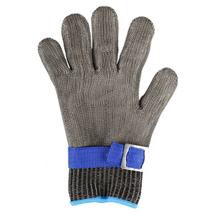 Guantes de malla de acero, guantes de alambre de acero inoxidable de cinco dedos resistentes a cortes de grado 5, guantes de cocina para manipulación de pescado - Product Image 2