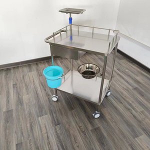 <span class=keywords><strong>Chariot</strong></span> <span class=keywords><strong>médical</strong></span> professionnel en acier inoxydable pour hôpital, <span class=keywords><strong>chariot</strong></span> de soins infirmiers avec tiroir, plateau à instruments et bol pour clinique dentaire - Product Image 6