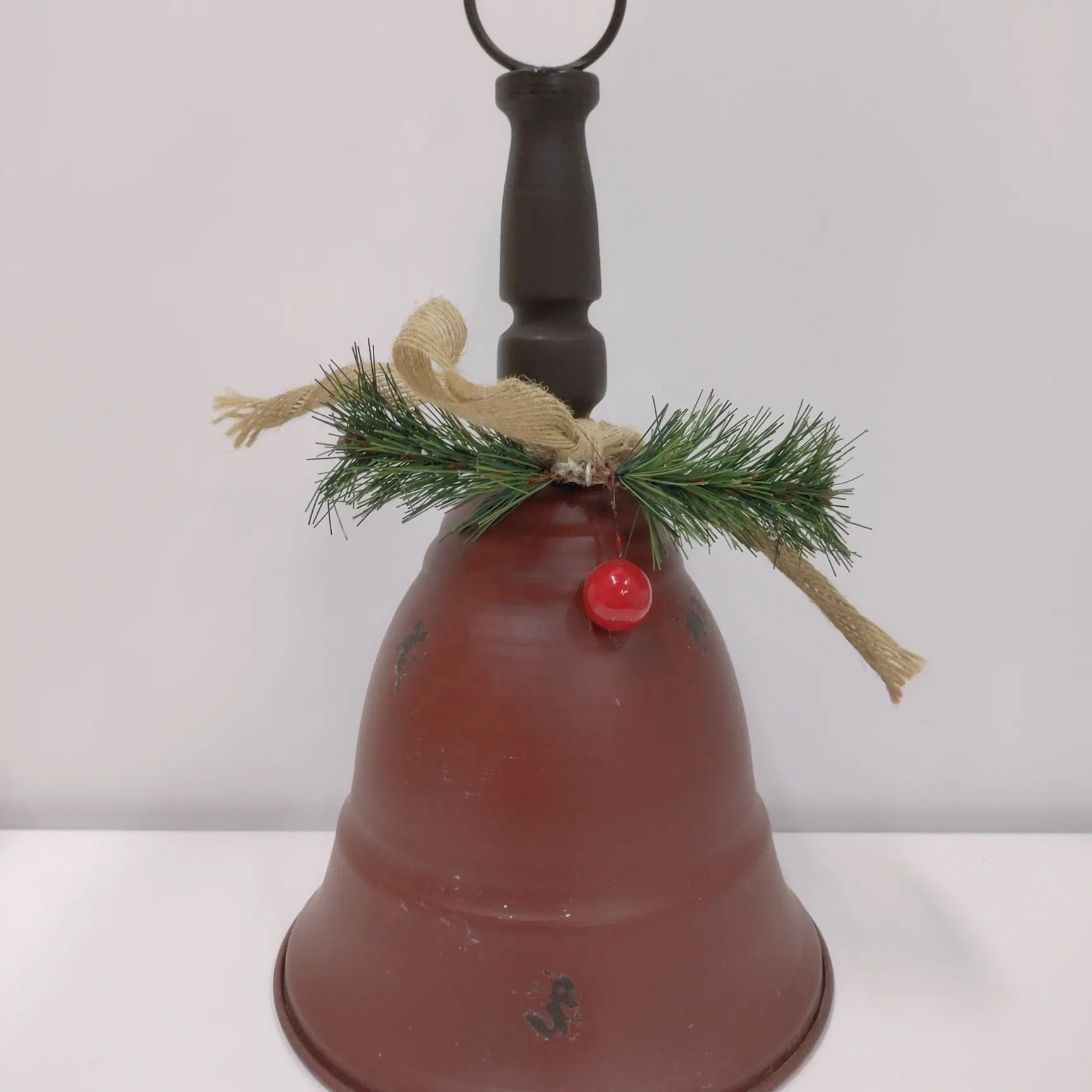 Retro Marry Christmas Bell for Christmas Tree Home Pendants Ornament Metal Handle Jingle Bell