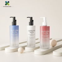 Nouvelle mode de bouteilles de pompe à huile cosmétiques en plastique PET de luxe de haute qualité de 250ml 300ml pour contenir l'huile essentielle de soins de la peau