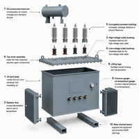 Transformateur de distribution triphasé immergé dans l'huile 630 kVA 11 kV/0,4-0,433 kV IEC 60076 Dyn11