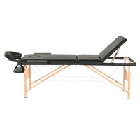 Table de massage professionnelle portable pliable de style thaïlandais, table de massage de salon de beauté, table de massage en bois pour le visage, les cils