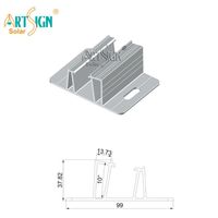 Supports de montage de panneaux solaires en aluminium haute résistance, installation facile, inclinables pour toit plat en tôle