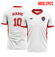 Conjunto de Camiseta y Pantalones Cortos de Fútbol de Poliéster con Estampado Completo Transpirable por Sublimación 3D Personalizado de Marca Privada para Hombres de Equipos de Liga