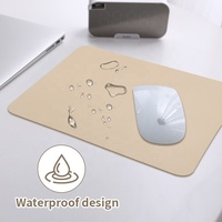 Ordinateur petit tapis de souris en cuir PU PVC tapis de souris en cuir tapis de bureau élégant et Simple étanche ordinateur portable tapis de bureau pour bureau à domicile