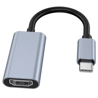 Adaptador USB-C a HDTV 4K 30Hz de Aleación de Aluminio con Protección Contra Cortocircuitos para Teléfono Móvil, Laptop, MacBook, iPad