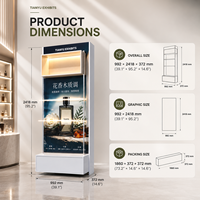 Présentoir Modulaire Léger en Aluminium avec Cadre Perforé Rétroéclairé pour Magasin, Installation Facile, Personnalisable avec Graphiques