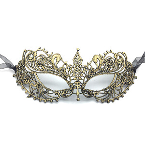 <span class=keywords><strong>Máscara</strong></span> de Encaje Dorada para Baile de Máscaras, Media Cara, Estilo Adulto Femenino, Accesorios de Halloween, <span class=keywords><strong>Máscara</strong></span> Sexy para los Ojos en Venta - Product Image 3